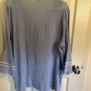 SunBay Light Blue Tunic or Beach Cover Up Size XL